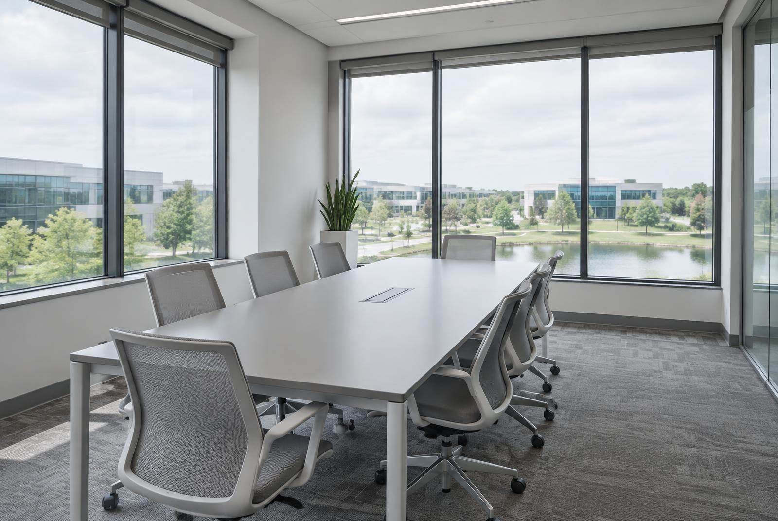 Empty meeting room in a commercial office building